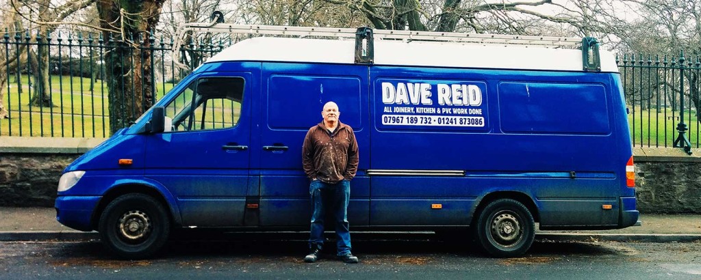 Dave the joiner in front of his van